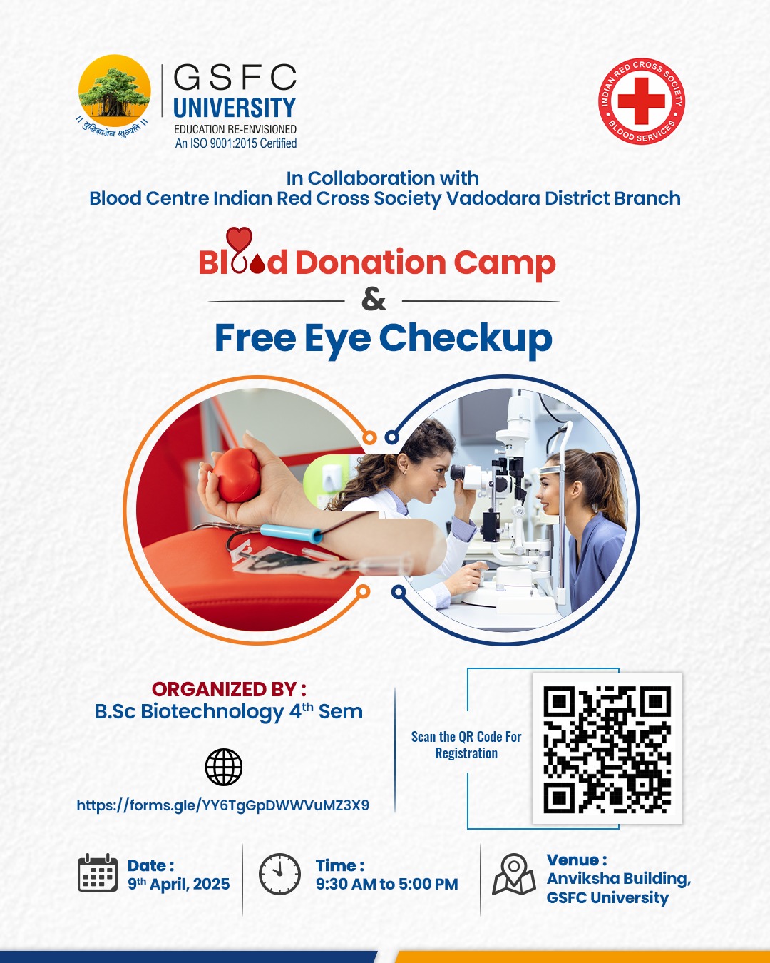Blood Donation & Free Eye Checkup Camp